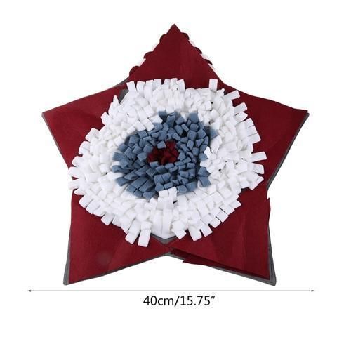 Pet Dog Star Shaped Snuffle Mat Nose Smell Training Blanket Sniffing Pad Slow Feeding Bowl Food Dispenser  Slip Puzzle Toys