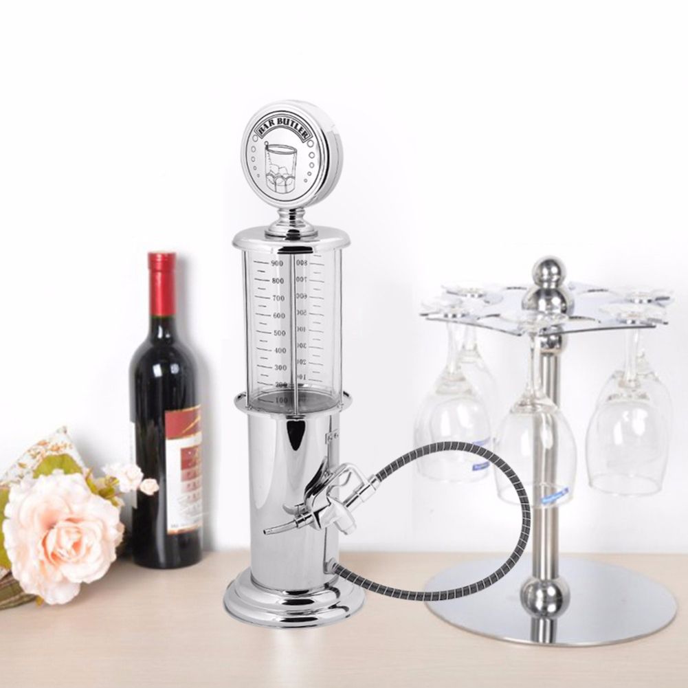1000ml  Wine Beer Soda Dispenser Drinking Vessel Home Bar Pourer Machine-Silver