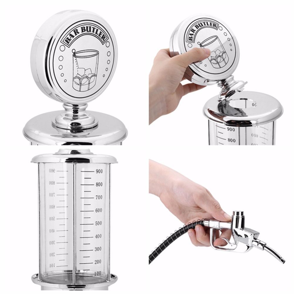 1000ml  Wine Beer Soda Dispenser Drinking Vessel Home Bar Pourer Machine-Silver