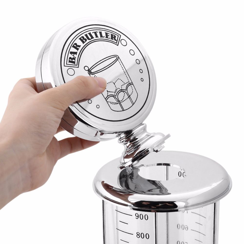 1000ml  Wine Beer Soda Dispenser Drinking Vessel Home Bar Pourer Machine-Silver