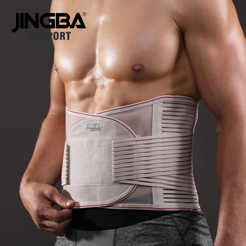 Orthopedic Corset Back Support Belt Men Back  Belt Fajas Lumbares Ortopedicas Protection Ne Support Belt-Khaki 01809