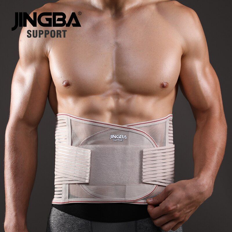 Orthopedic Corset Back Support Belt Men Back  Belt Fajas Lumbares Ortopedicas Protection Ne Support Belt-Khaki 01809