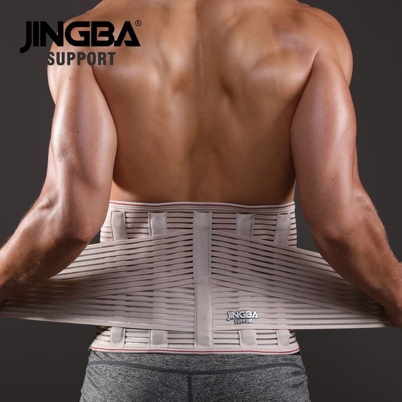 Orthopedic Corset Back Support Belt Men Back  Belt Fajas Lumbares Ortopedicas Protection Ne Support Belt-Khaki 01809