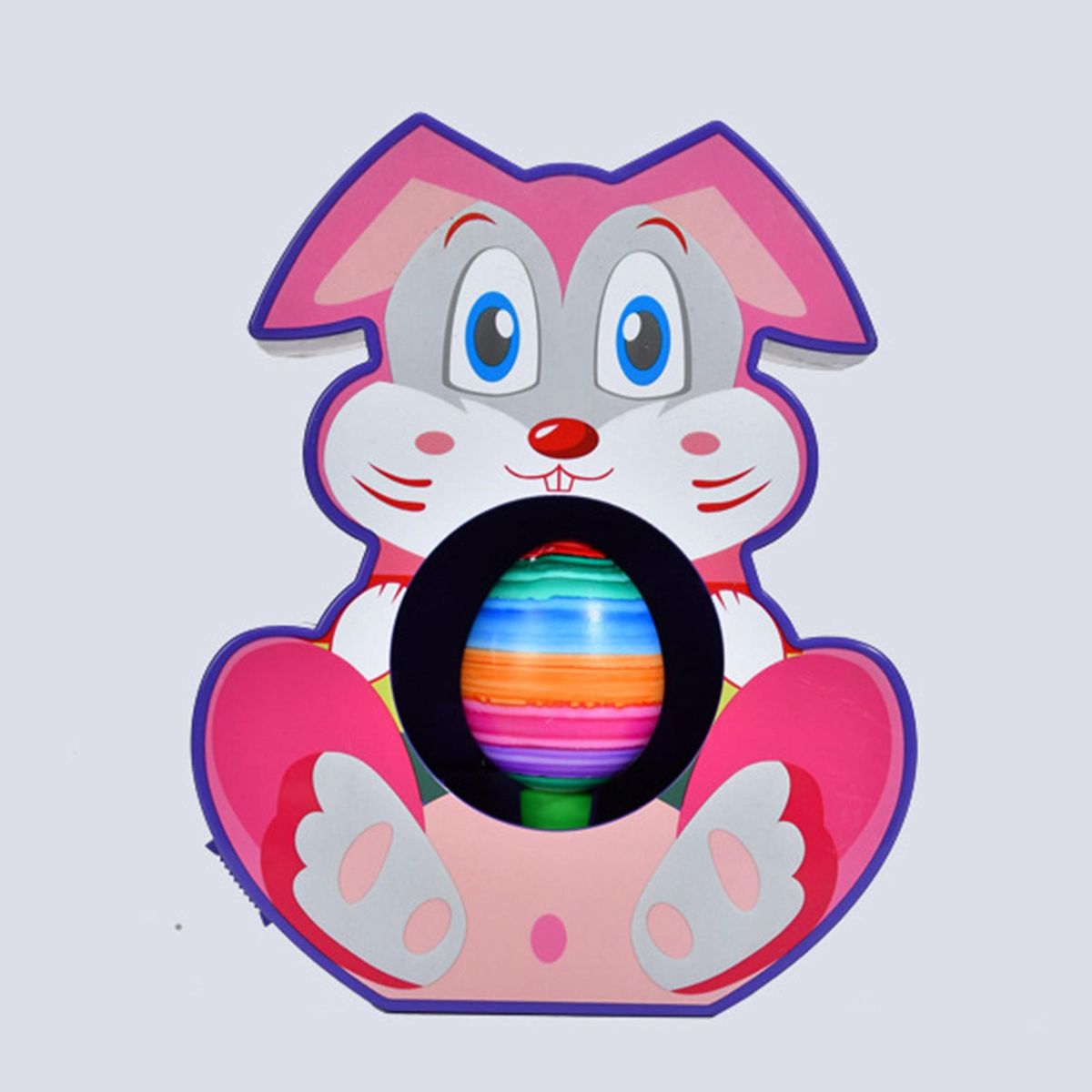 1 Set Egg Decorator Kit Rabbit Shape Electric Graffiti Easter Egg Spinner Toy