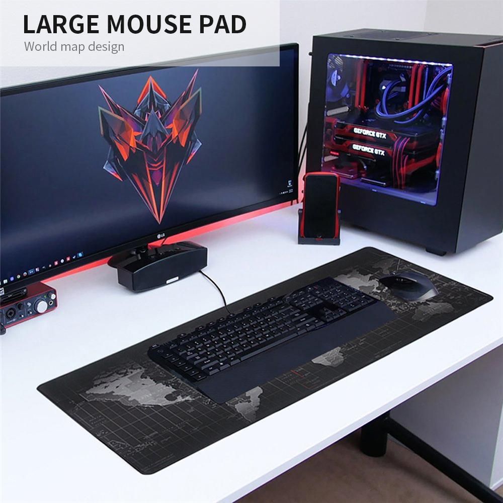 Large Mouse-Pad with World Map Oversized Extended Waterproof Non-slip Keyboard Pad Desk Mat Office Gaming Mouse-Pad 900*400mm