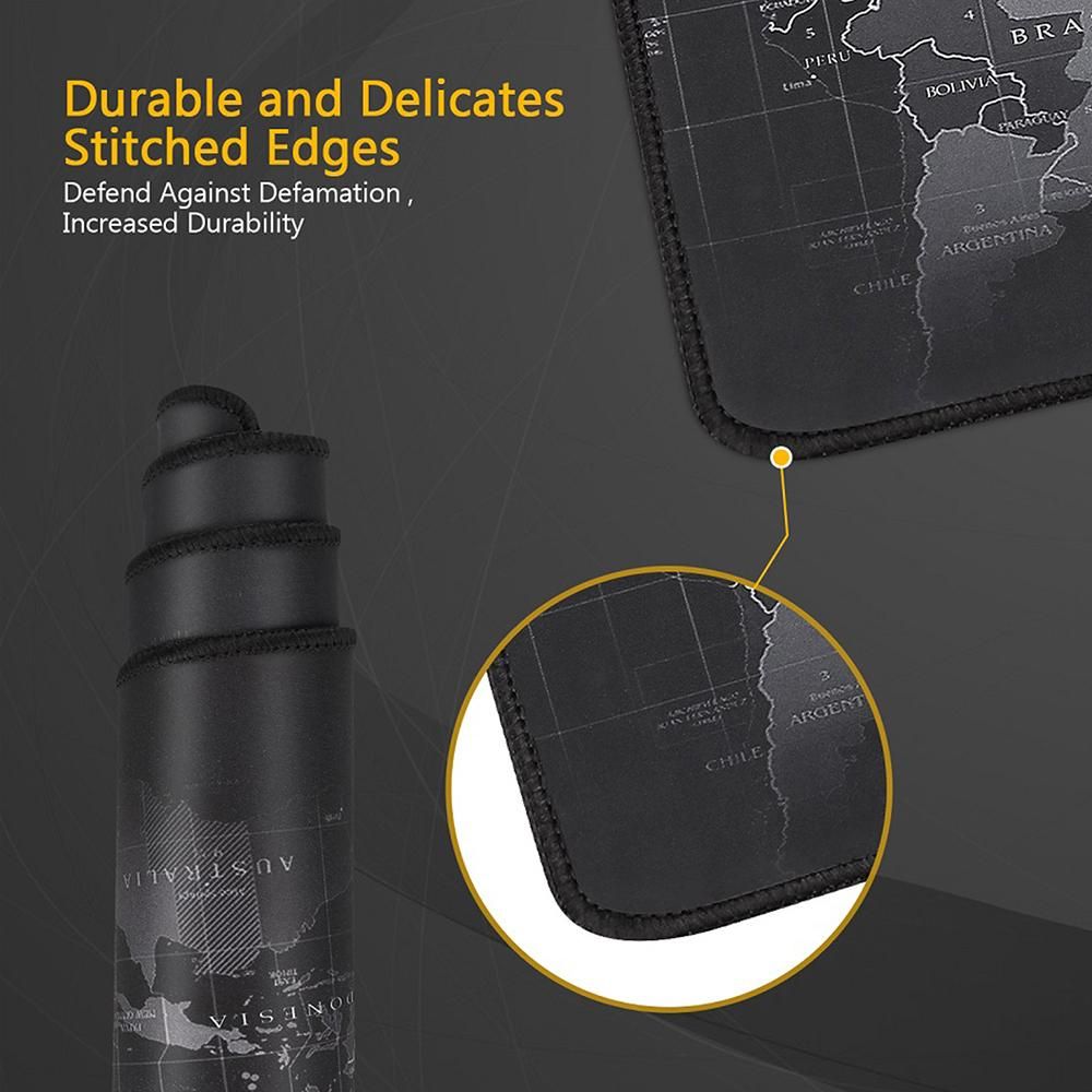 Large Mouse-Pad with World Map Oversized Extended Waterproof Non-slip Keyboard Pad Desk Mat Office Gaming Mouse-Pad 900*400mm