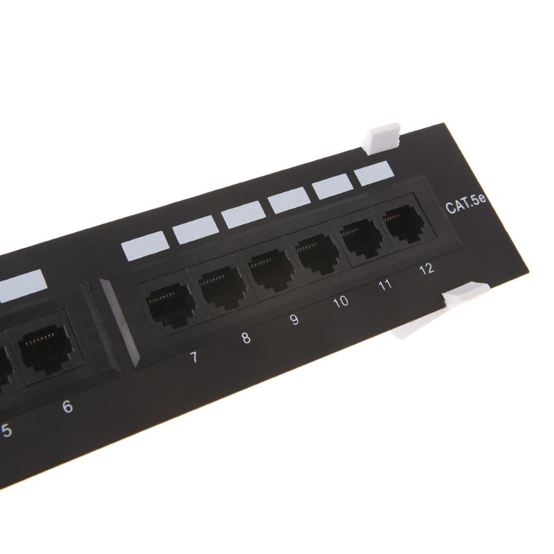12 Port CAT5 CAT5E Patch Panel RJ45 Networking Wall Mount
