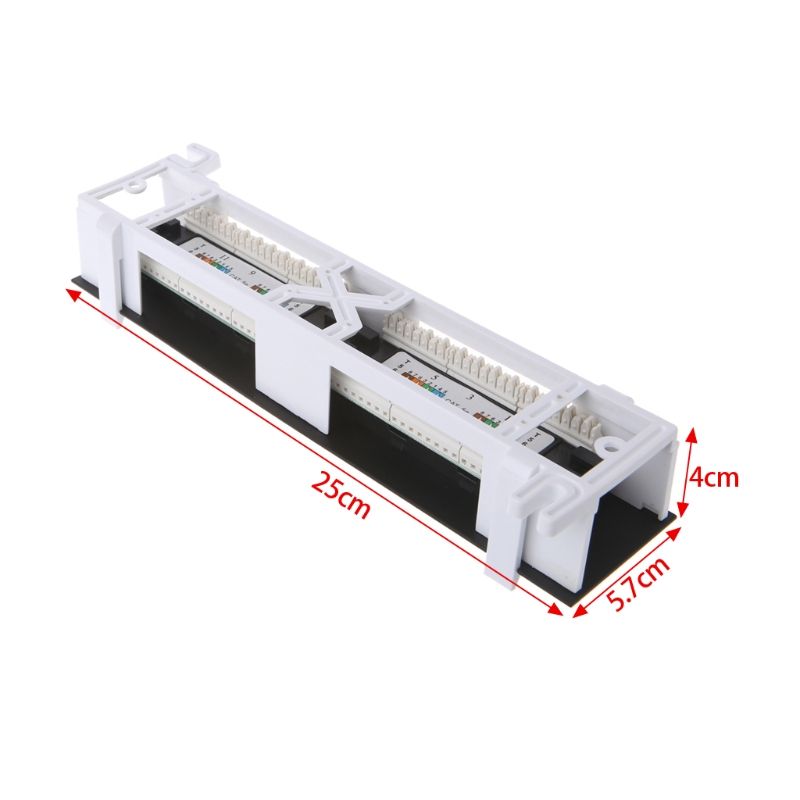 12 Port CAT5 CAT5E Patch Panel RJ45 Networking Wall Mount