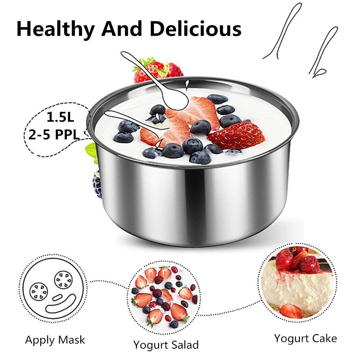 Automatic Yoghurt Maker Machine Rice Yogurt Machine With 7 Glass Jars 1.5L