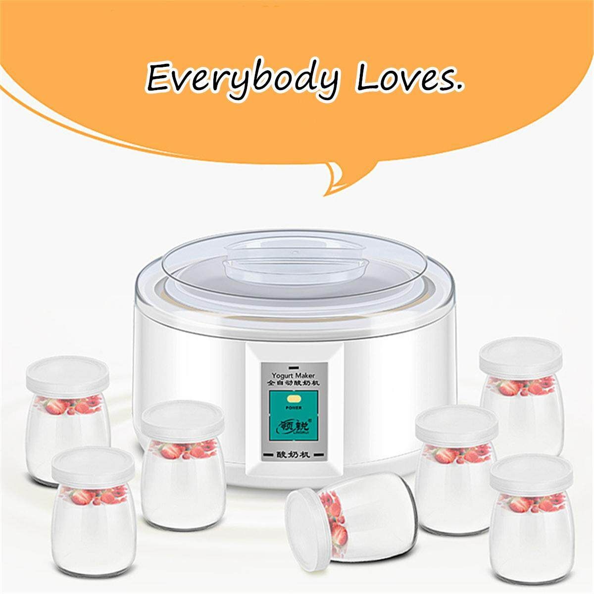 Automatic Yoghurt Maker Machine Rice Yogurt Machine With 7 Glass Jars 1.5L