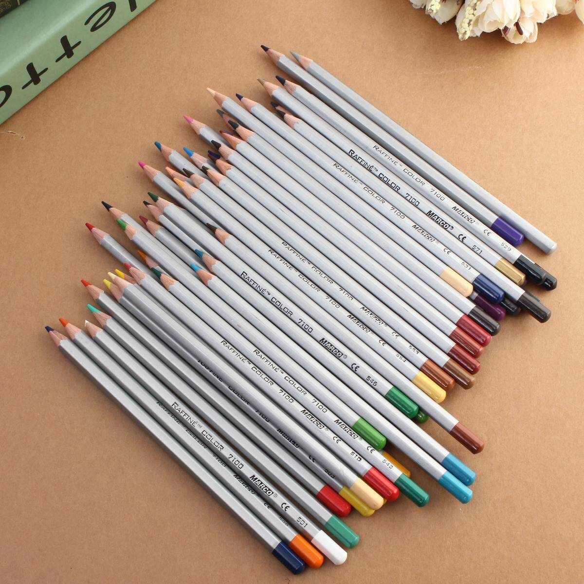 72 Marco Fine Harmless Pastel Pencils Set For Artist Sketching Drawing