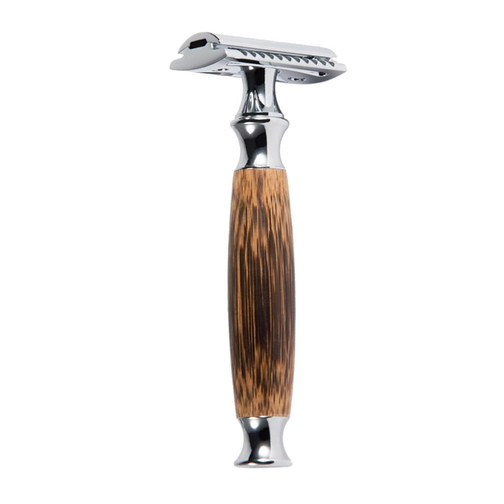 Double Edge Safety  With Long Natural Bamboo Handle - Gift For