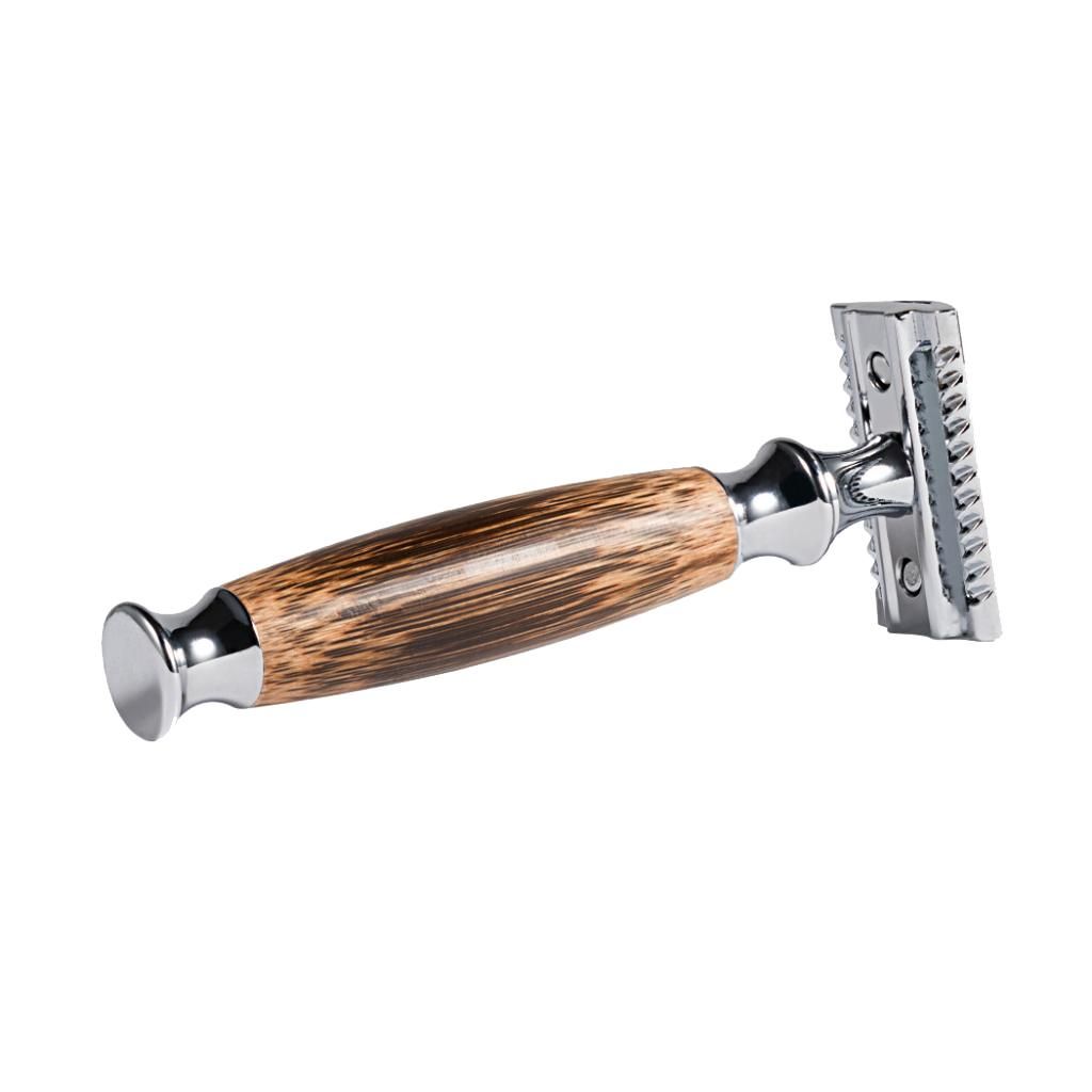 Double Edge Safety  With Long Natural Bamboo Handle - Gift For