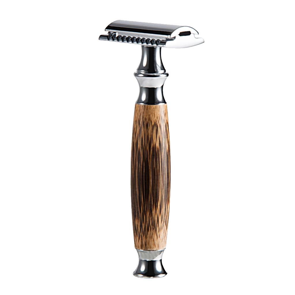Double Edge Safety  With Long Natural Bamboo Handle - Gift For