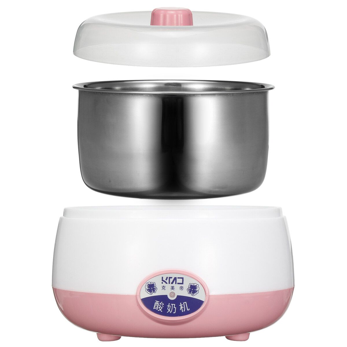 Electric Yogurt Maker Yoghurt Automatic Stainless Steel Home Kitchen DIY Machine Pink