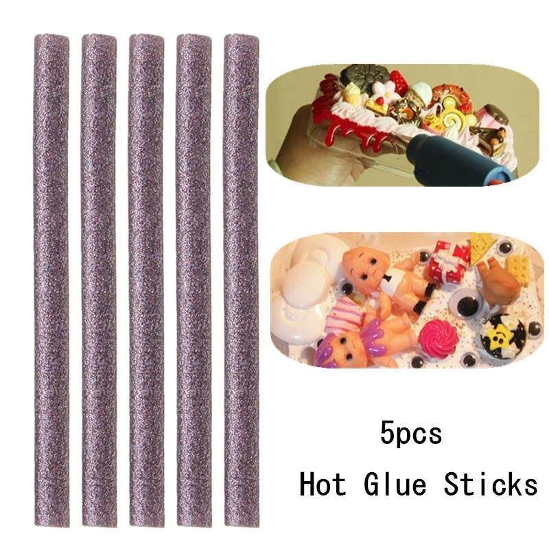 5PCS Purple Glitter Hot Sticks Deco Sauce Icing Seals Purple
