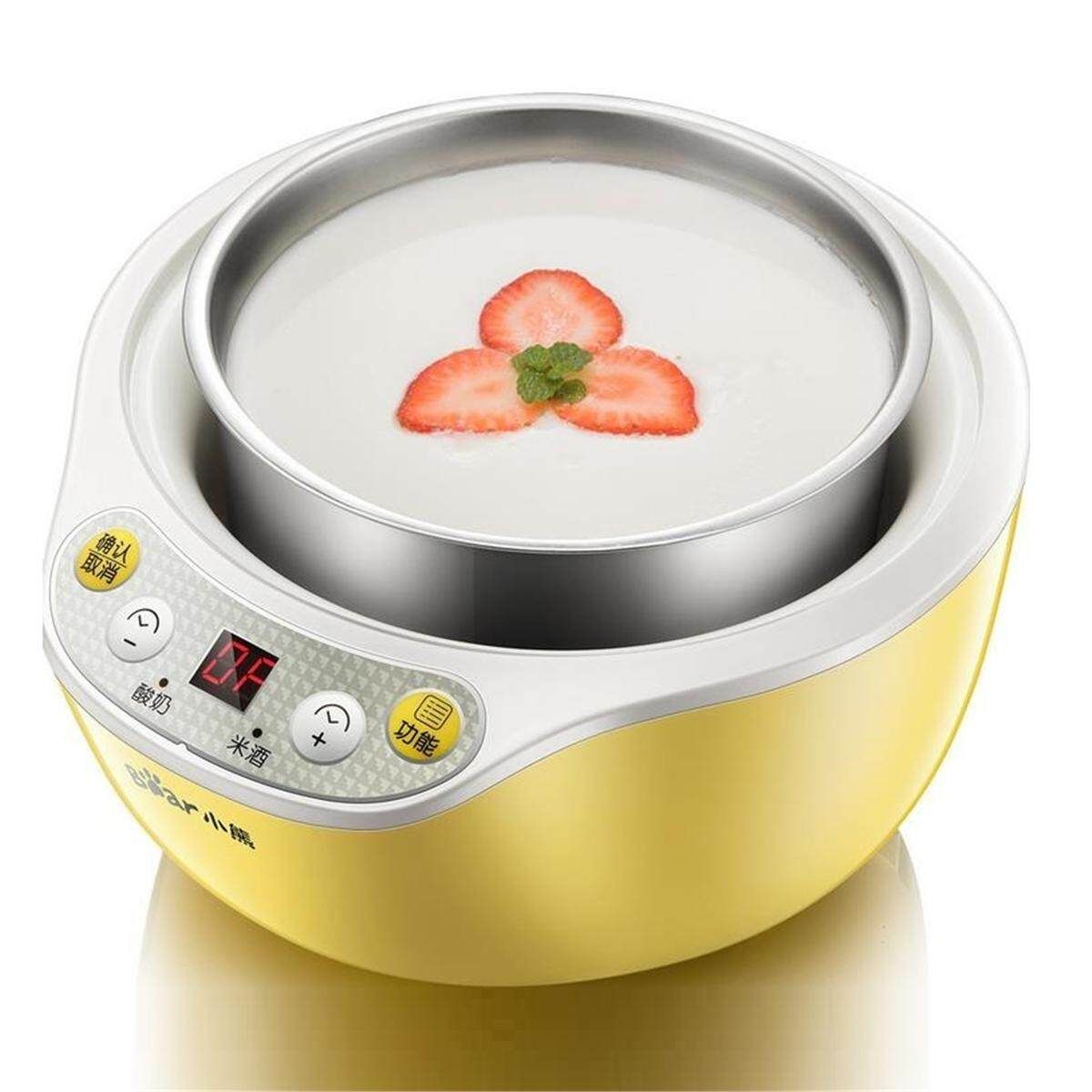 Stainless Steel Electronic Automatic Yogurt Maker Container Machine DIY + 4 Jars