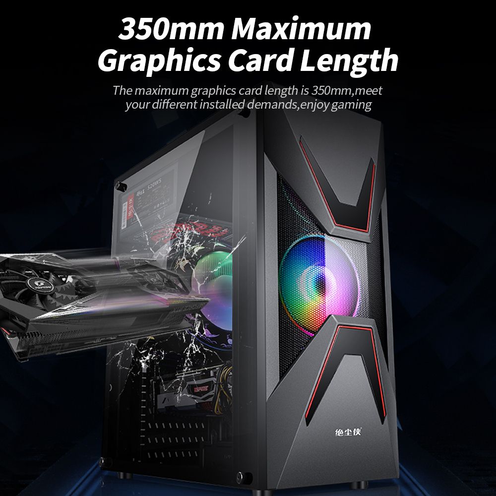 Desktop Computer Case ATX Full-view Side Transparent PC Case