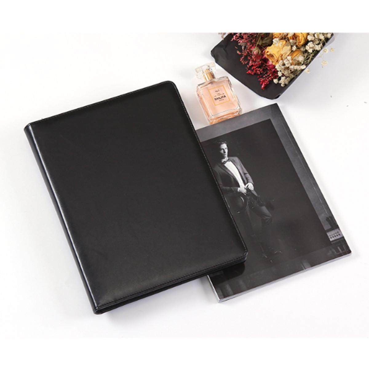 Multi-functional Leather A4 Document Bags Holder Briefcase Folder Calculator Bags School Office Manager Sales File Cacao