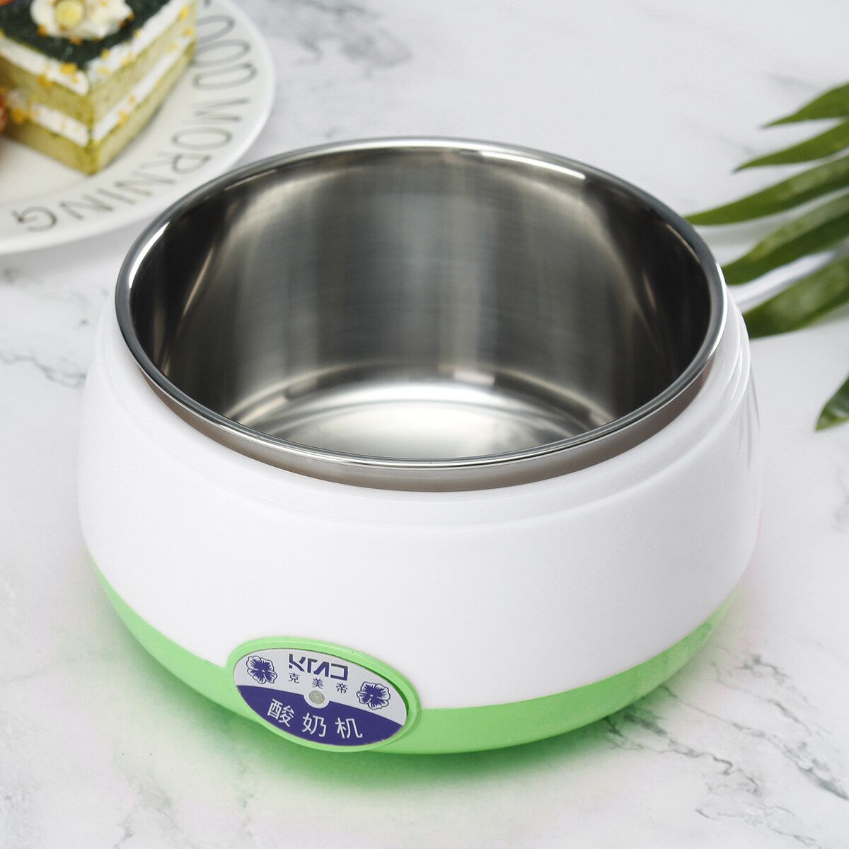 Electric Yogurt Maker Yoghurt Automatic Stainless Steel Home Kitchen DIY Machine Green