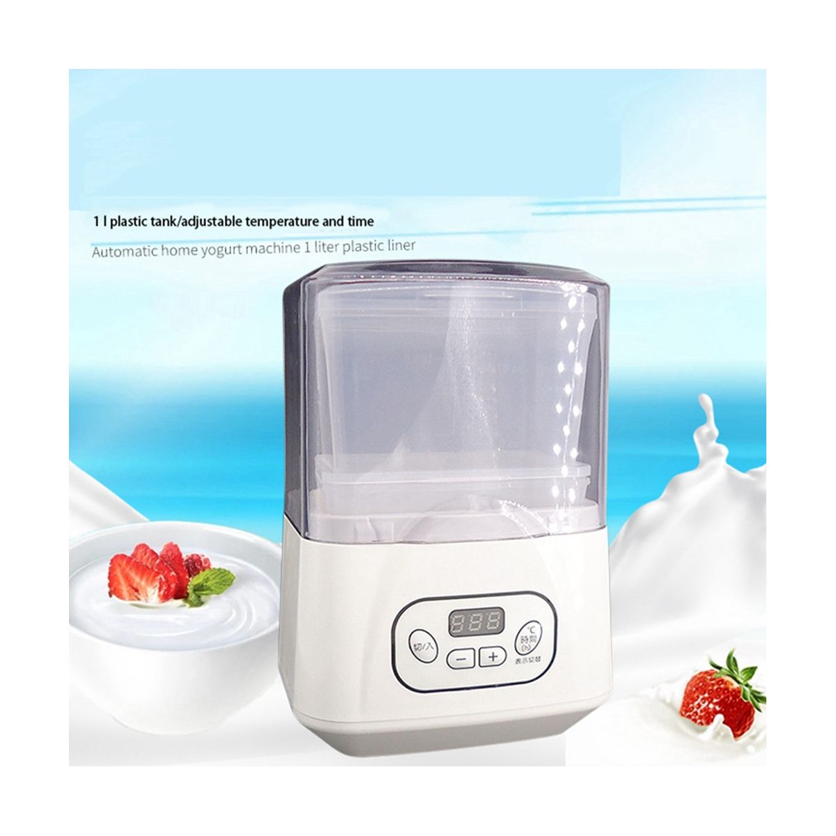 1L Electric Yogurt Maker Automatic Constant Temperature Yogurt Machine DIY Yogurt Rice  Natto Maker EU Plug