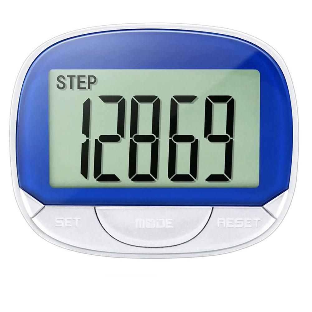 1Pcs Pedometer 3D Step Counter for Walking Portable Step Tracker Accurate Step Counter with Display-Blue