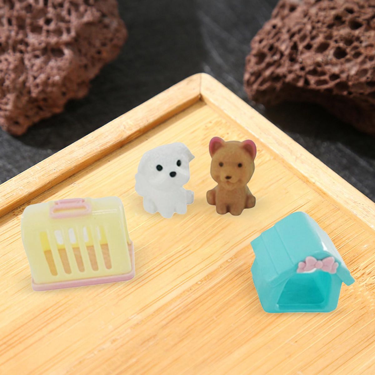 4Pcs Dog Cage Toys Puppy Toys Dog Cages