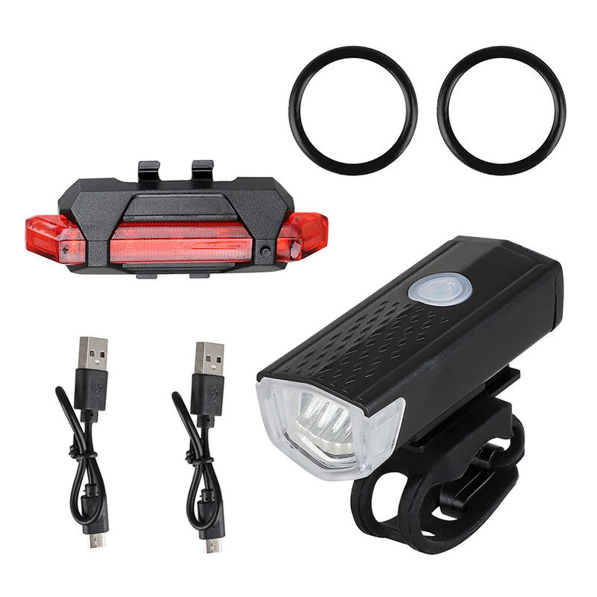 Bike Headlight Taillight Night Riding Safety Set