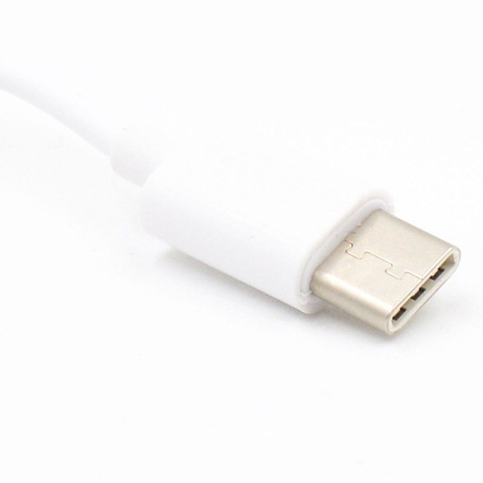Type-  To 3.5mm Earphone  Able USB-  Male To 3.5 Female Audio Ja K Adapter-white