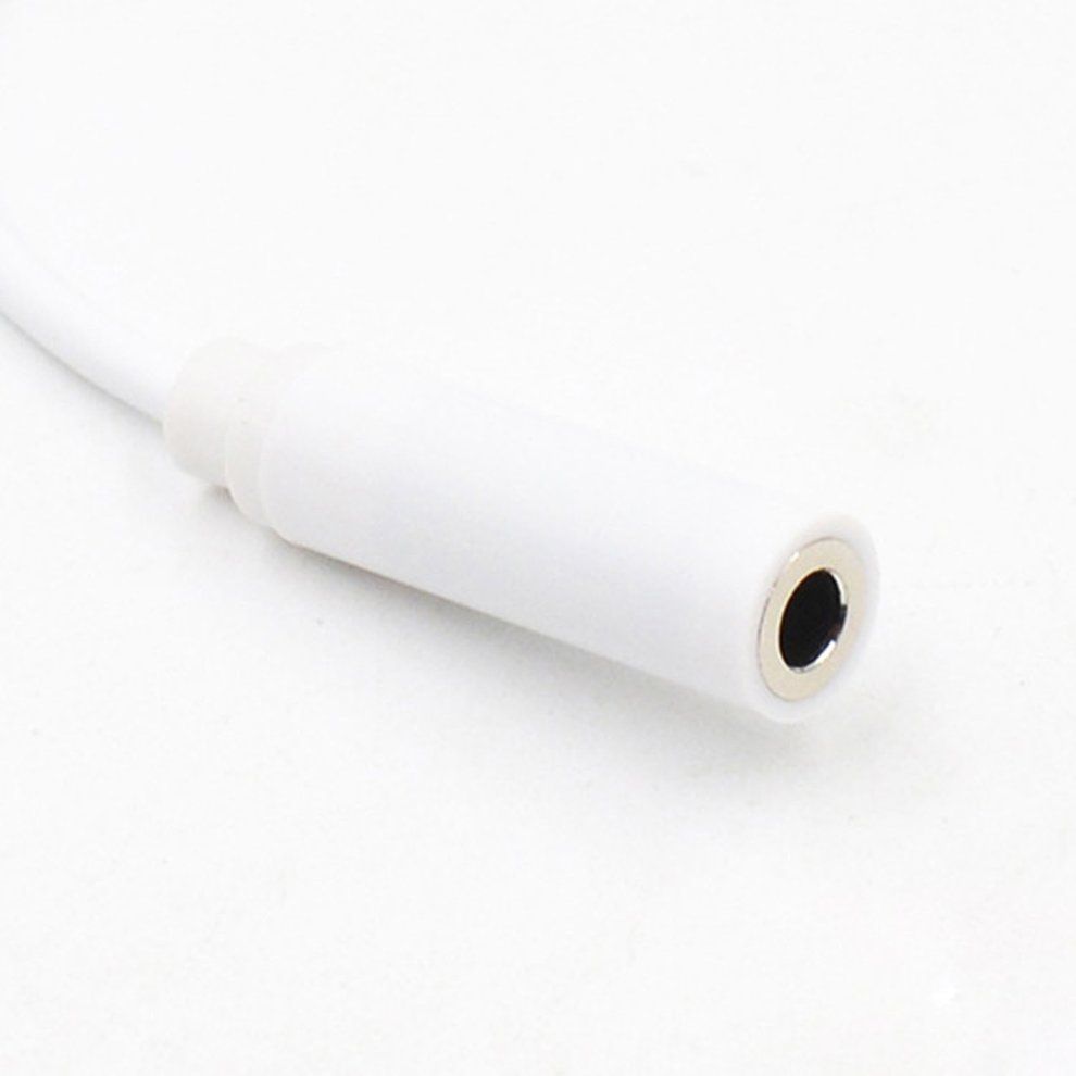 Type-  To 3.5mm Earphone  Able USB-  Male To 3.5 Female Audio Ja K Adapter-white