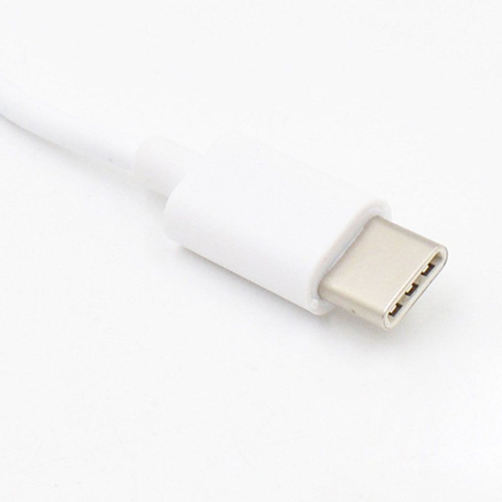 Type-  To 3.5mm Earphone  Able USB-  Male To 3.5 Female Audio Ja K Adapter-white