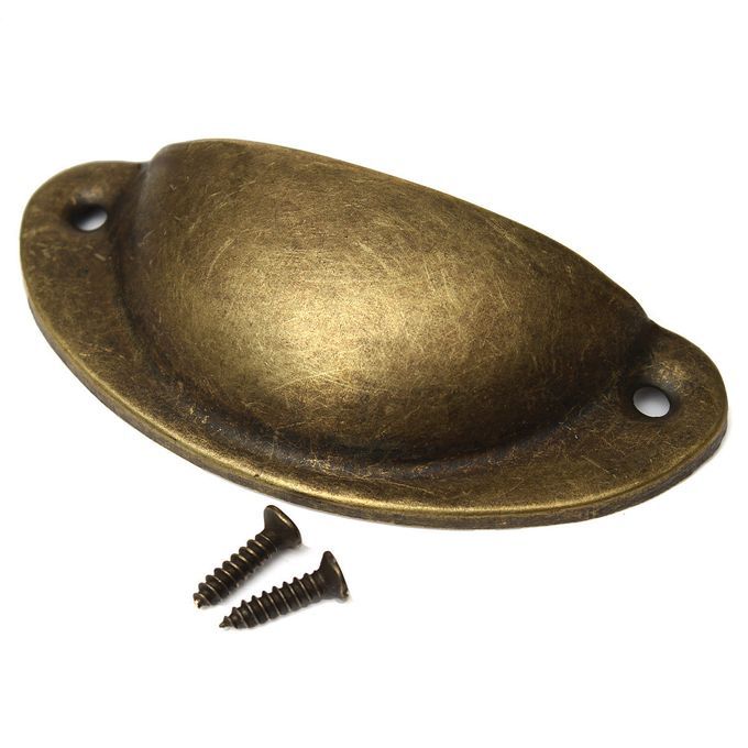 10Pcs Victorian Style Cup Shell Cupboard Drawer Cabinet Pull Handle D