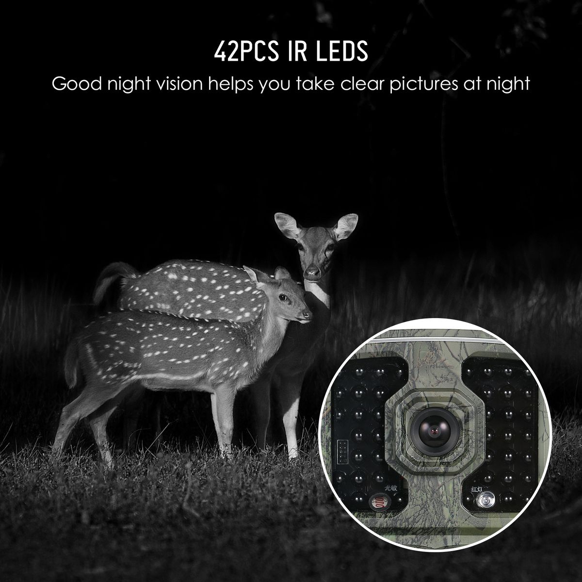 Trail Camera 16MP 4K Waterproof Game Hunting Camera With