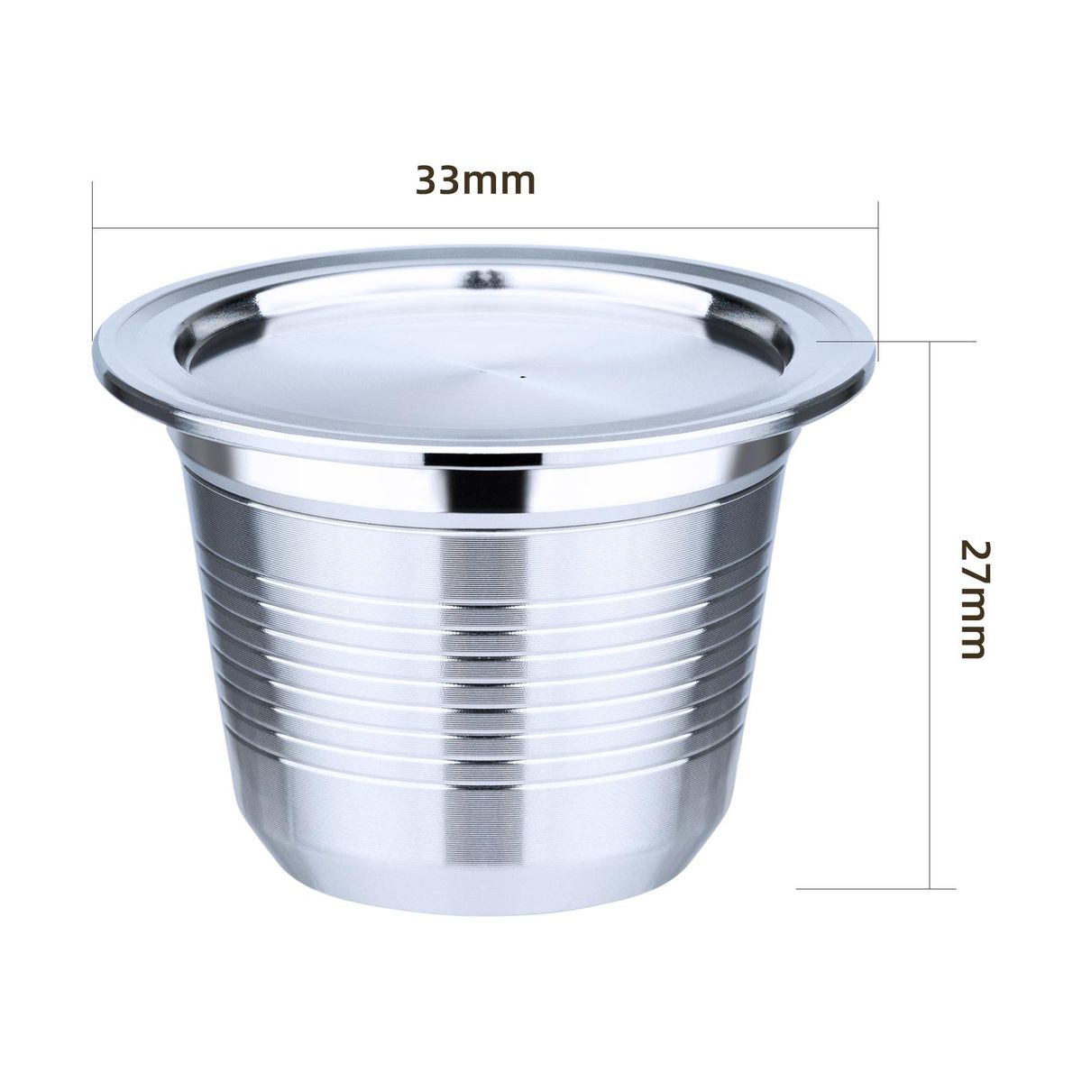 Stainless Steel Coffee Capsule Refillable Coffee Capsules Espresso Capsules Compatible with Nespresso Coffee Machine