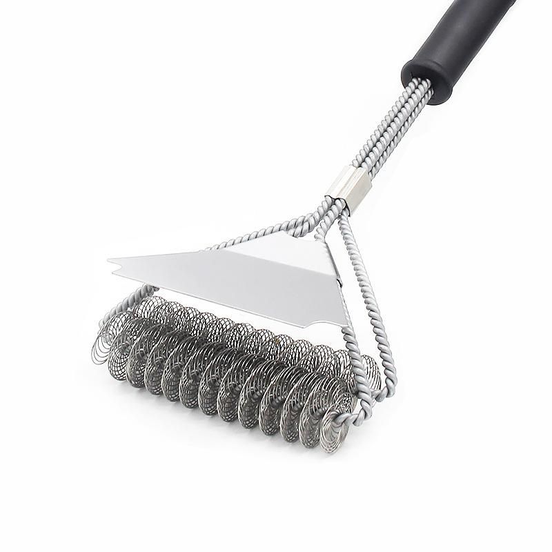 44cm Camping BBQ Kebab Ninja Grill Metal Spring Cleaning Brushes Garden-Tools Barbecue Gadgets Tools Cooking Utensils