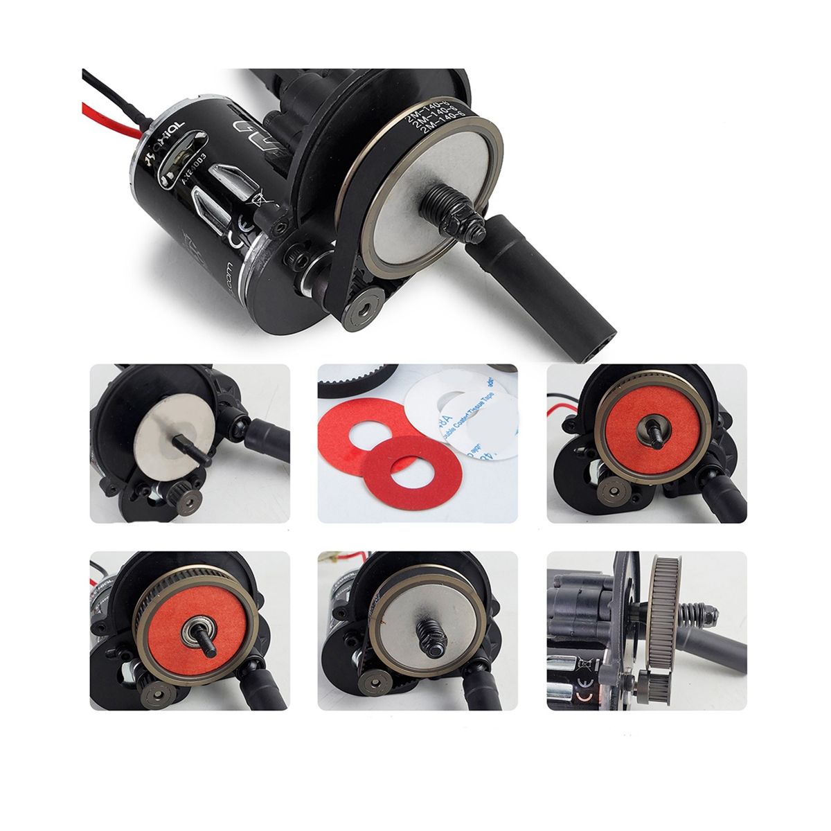 Motor Gear Belt Drive Transmission Gears System for 1/10