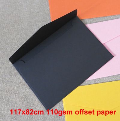 50pcs Black Envelopes Multi Sizes Available Plain