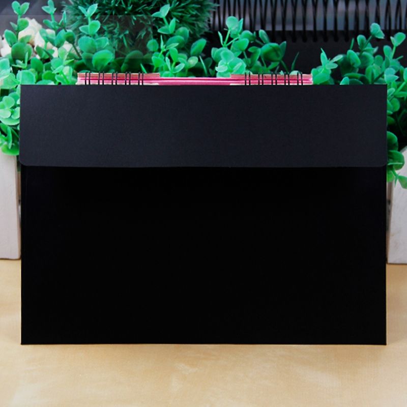 50pcs Black Envelopes Multi Sizes Available Plain