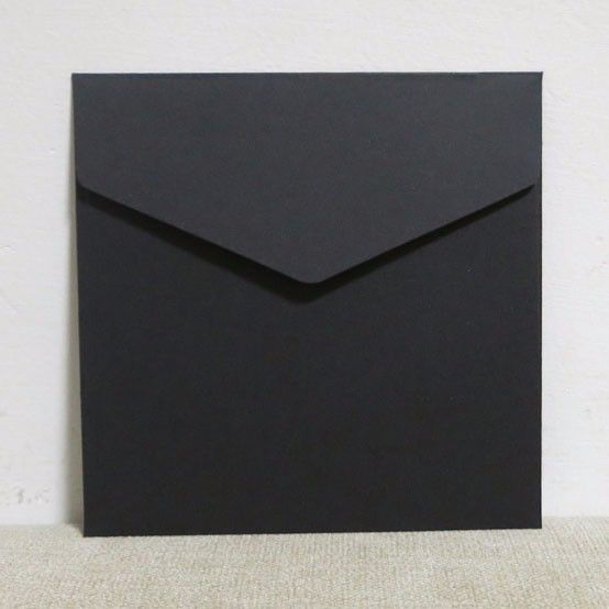 50pcs Black Envelopes Multi Sizes Available Plain
