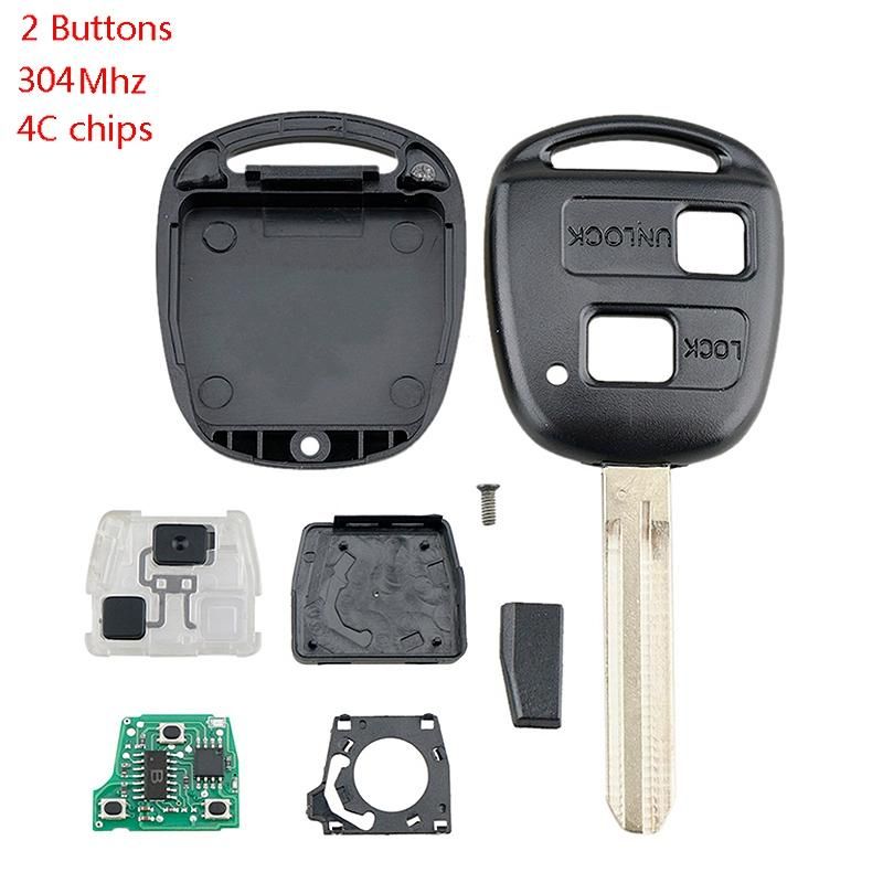 Car Smart Remote Key 2 ons 4C Chip Car Key Fob Fit for 2001-2007 304MHZ