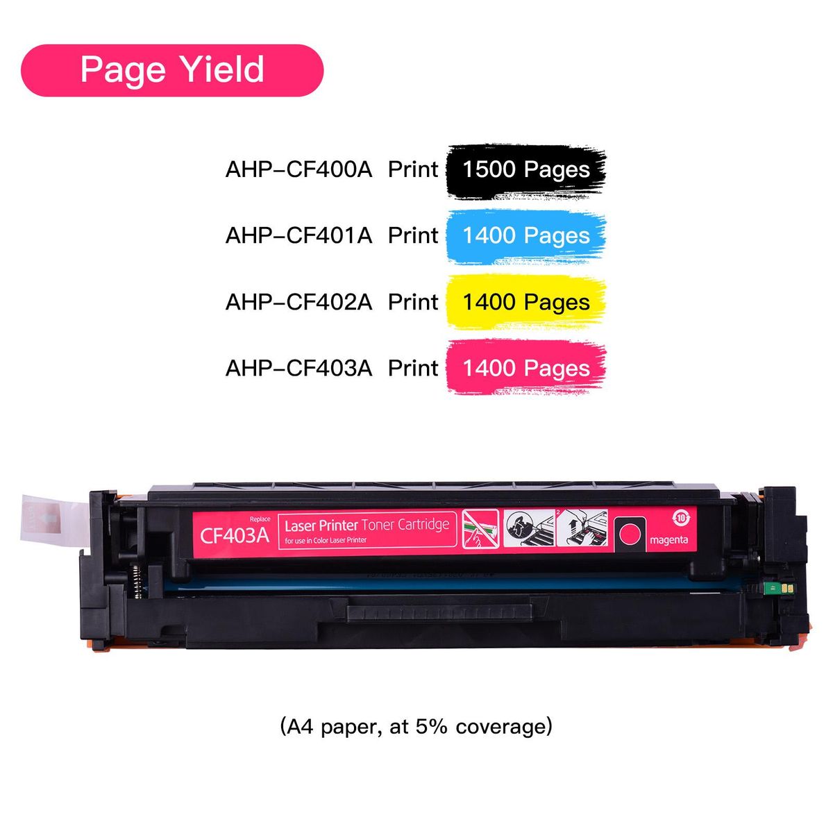 Aibecy Compatible Toner Cartridge Replacement Compatible with HP Color LaserJet Pro M252/MFP M277 Series(Magenta, 1-Pack)