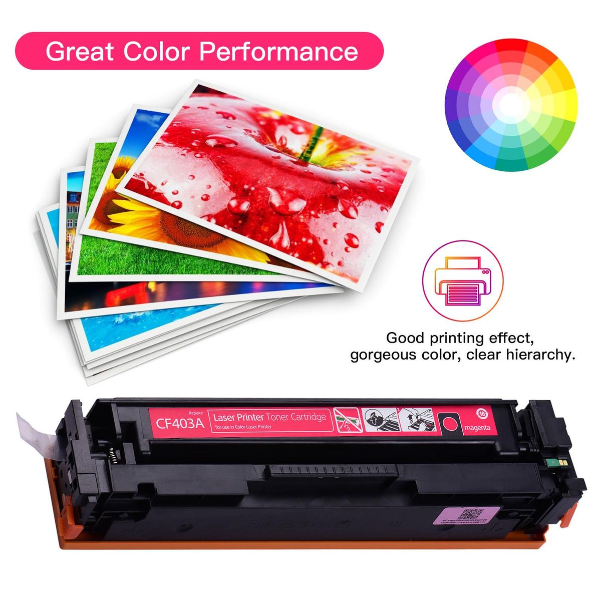 Aibecy Compatible Toner Cartridge Replacement Compatible with HP Color LaserJet Pro M252/MFP M277 Series(Magenta, 1-Pack)