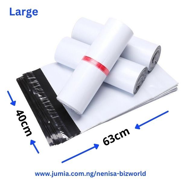 Courier Bags / Courier Nylons / Poly Mailer- Invoice Pocket 25 Pcs Large- A2 -40x63cm -16/23 Inches