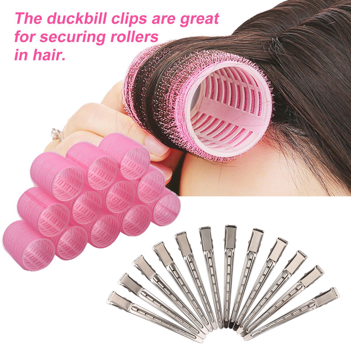 12PCS Hair Rollers Set Self Grip Holding Rollers With 12PCS