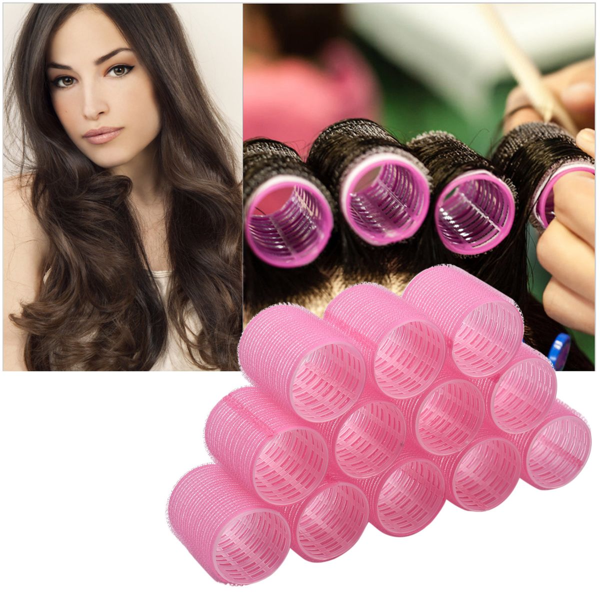 12PCS Hair Rollers Set Self Grip Holding Rollers With 12PCS