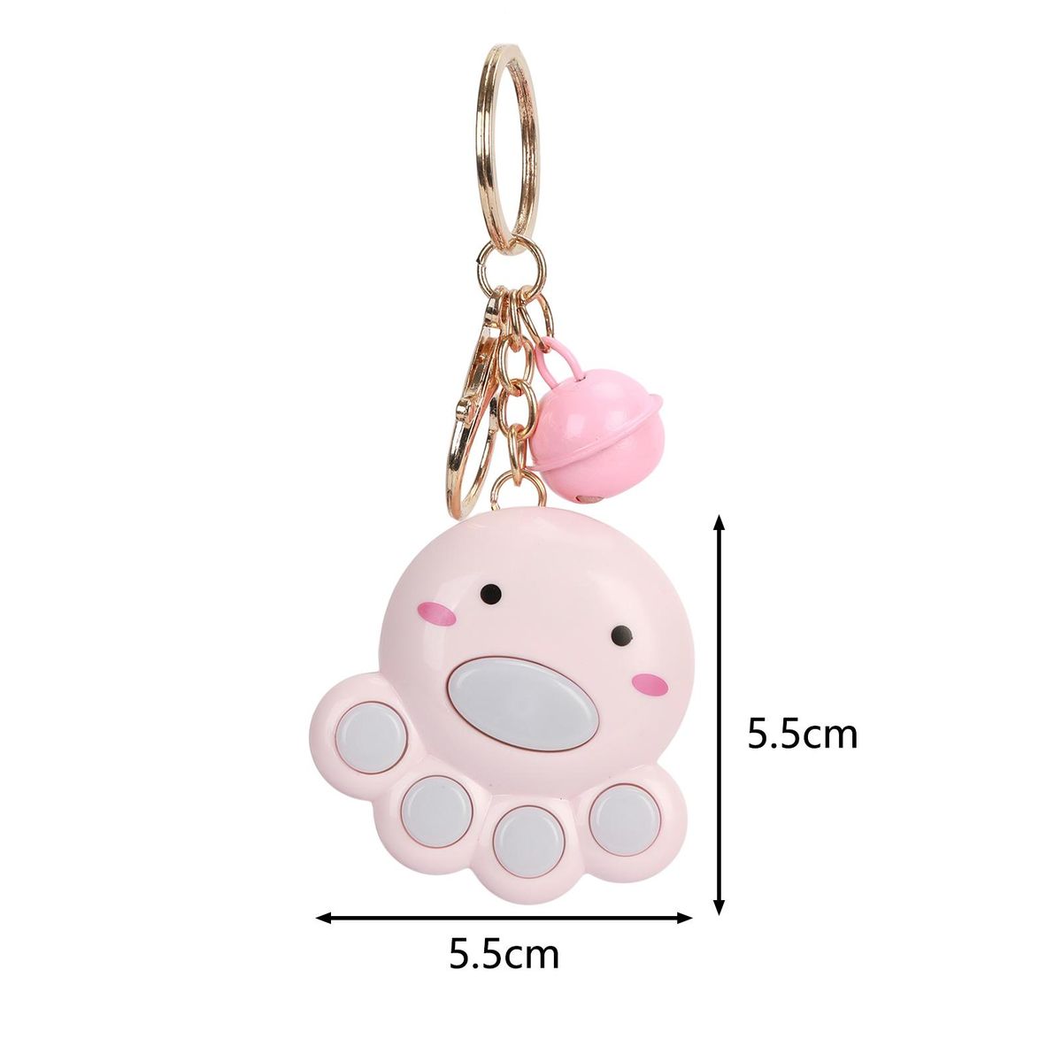 Cat Claw Keychain Bell Octopus Memory Game Machine Pink