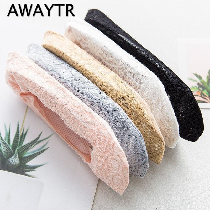 Awaytr 2 Pairs/Package Invisible Socks Women