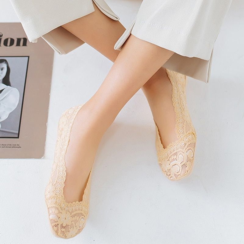 Awaytr 2 Pairs/Package Invisible Socks Women
