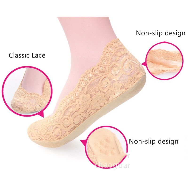 Awaytr 2 Pairs/Package Invisible Socks Women