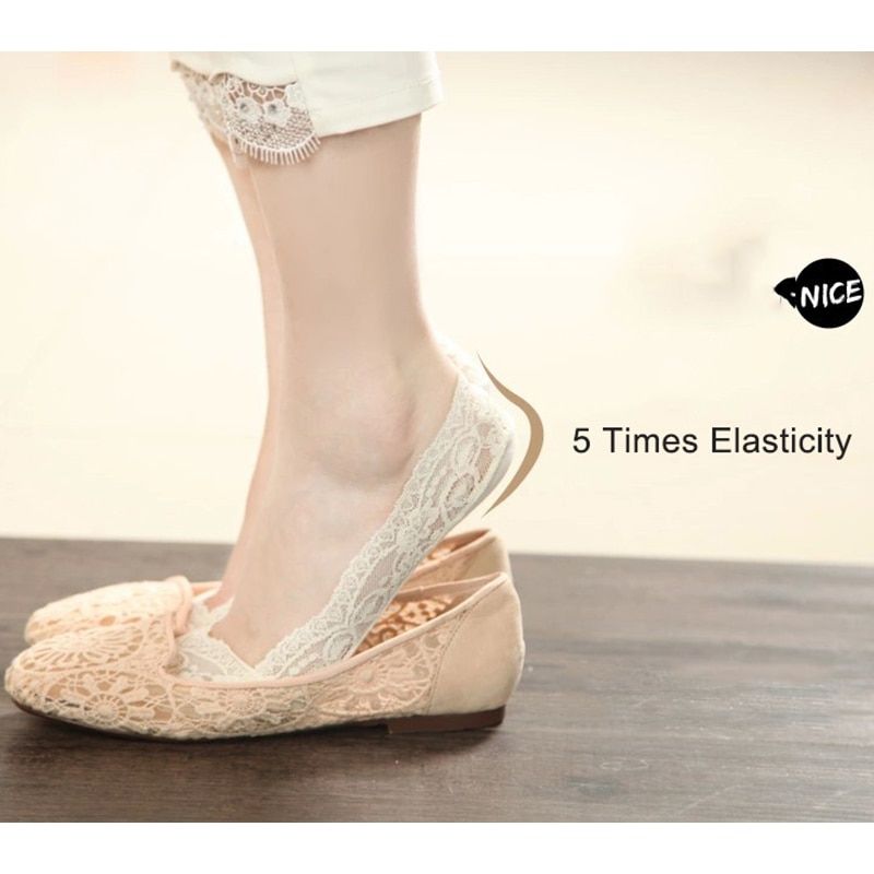 Awaytr 2 Pairs/Package Invisible Socks Women